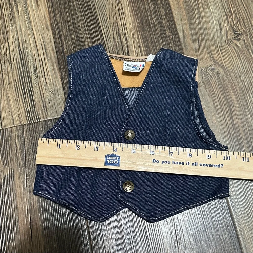 BILLY the KID denim vest VTG cowboy country western wear baby boy 12 mo